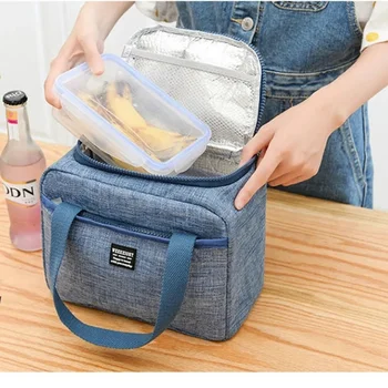 Nešiojamas pietų krepšys Nauja termiškai izoliuota pietų dėžutė Tote aušintuvas Rankinė Bento maišelis Vakarienės konteineris Mokyklinis maisto laikymo krepšiai
