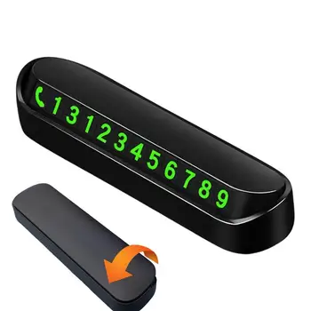 Parkavimo numerio ženklas Automatinis prietaisų skydelis Šviečiantis telefono numeris Automobilių universali laikina automobilių statymo kortelė Automobilių priedai