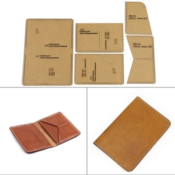 Pasidaryk pats odinis Kraftpopieriaus šablono įrankis Paso laikiklis Amatų popieriaus raštas Dvigubos kortelės laikymo krepšys 