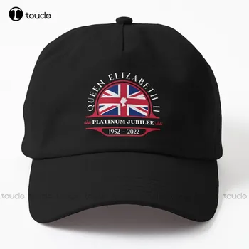 Platininis jubiliejus 1952 - 2022 - Platinum Jubilee 2022 Marškinių dovana Tėčio kepurė Beisbolo kepuraitės moterims Hip Hop Trucker Kepurės Džinsinio audinio spalva
