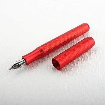 Prabangus kokybiškas kišeninis rašiklis metalinis juodas raudonas plunksnakotis Finansinis biuras Studentų mokyklos raštinės reikmenys Rašalo rašikliai
