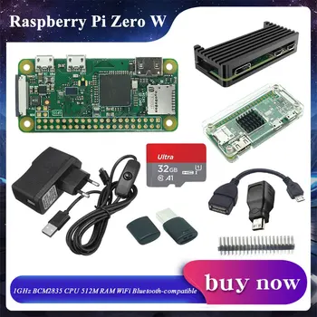 Raspberry Pi Zero W Belaidis Pi 0 su WIFI ir Bluetooth 1GHz procesoriumi 512MB RAM Linux OS 1080P HD vaizdo išvestis