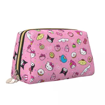 Sanrio personažai Makiažo krepšiai Madingi didelės talpos laikymo krepšiai Priedai Mergina Hello Kitty Kuromi Užtrauktukas Grožio tualeto reikmenys