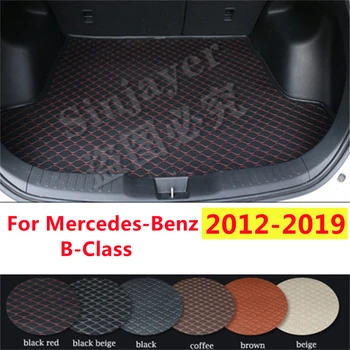 SJ automobilinės bagažinės kilimėlis pritaikytas Mercedes-Benz B klasei 2019 2018 2017 16 15 14 13 AUTO uodegos bagažinės dėklas Krovininis kilimas Trinkelės apsauga