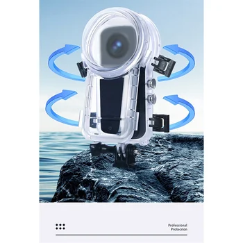 skirta insta360X3 visiškai nematomam 360 laipsnių nardymo apvalkalui Nauji vandeniui atsparūs apvalkalo apsaugos apvalkalo fotoaparato priedai