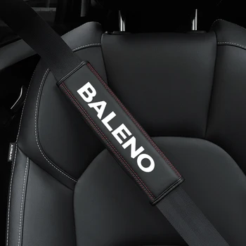 skirta Suzuki Baleno 2017 2018 2019 2021 1vnt Cowhide automobilio salono saugos diržo apsaugos dangtelis Suzuki Baleno automobilio auto aksesuaras