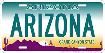 SLMZAZ AZ-Arizona, valstybinis numeris - metaliniai valstybinio numerio ženklų rėmeliai