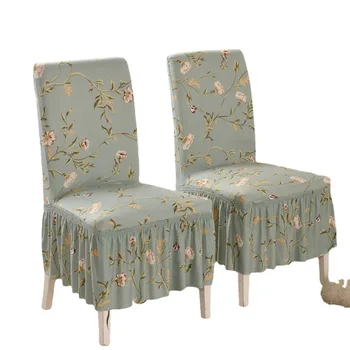 Spausdintas sijono stiliaus nėriniuotos kėdės užvalkalas Elastinis 