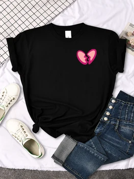 Sudaužyta širdis Spausdinti marškinėliai Sportiniai marškinėliai trumpomis rankovėmis Kūrybiškumas Tshirt Street Essential Tee Tops Casual Hipster Fashion Women Tshirts