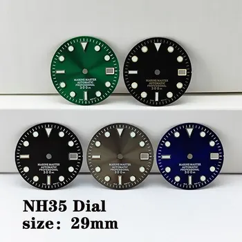 Sunray dial NH35 šviečiantis S ratukas 29mm balta mėlyna juoda žalia pilka ciferblatas modifikuoti laikrodžio priedai