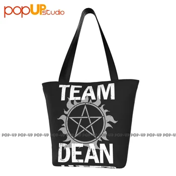 Team Dean Antnatural Fun Logo Funny Handbags Tote Bag Pirkinių krepšys Nešiojimo krepšys