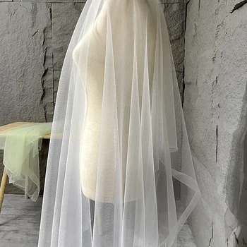 tinklelis plonas vestuvinės suknelės audinys subtilus vienspalvis sijonas galvos apdangalas nėrinių dovanų drabužiai 