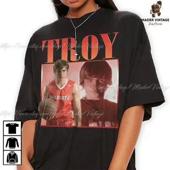 Troy Bolton Vintage Style marškinėliai SweaT 90s vidurinės mokyklos miuziklas
