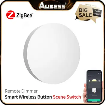 Tuya ZigBee išmanusis mygtukas Scenos jungiklis Vieno / dvigubo paspaudimo režimas Itin mažos energijos sąnaudos Maitinama baterija