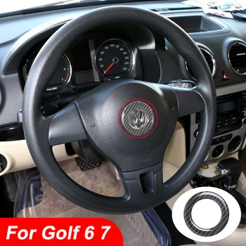 Vairas Anglies pluošto žiedas Dekoratyviniai lipdukai Automobilių aksesuarai Volkswagen VW Golf 6 7 MK6 MK7 Polo CC Beetle Tiguan