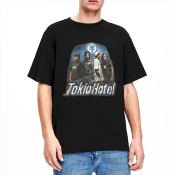 Vintage Tokio Hotel Band Vyriški moteriški marškinėliai Atributika Vintage Trikotažiniai marškinėliai trumpomis rankovėmis Įgulos marškinėliai Medvilniniai originalūs drabužiai