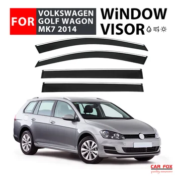Volkswagen Golf Wagon Sportsvan 2009-2023 Plastikinis langų skydelis Ventiliacijos atspalviai Saulės lietaus deflektoriaus apsauga 4PCS/SE