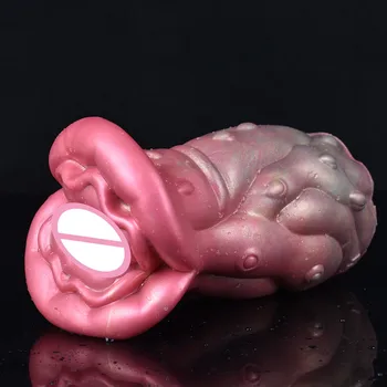 Vyrų masturbatorius Dirbtinis didelis burna Seksualios storos lūpos Minkštas silikoninis netikras kišeninis pūlingas makštis Tikroviškas pūlingas odos prisilietimas Sekso žaislai