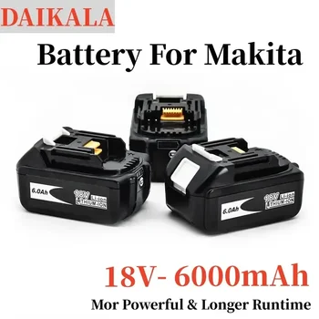 Įrankio baterija Originali Makita18V 6.0Ah ličio jonų įkraunama elektrinių įrankių baterija, pakeičianti LXT BL1860B BL1860 BL1850